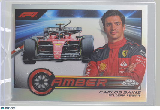 Carlos Sainz 2023 Topps Chrome Formula 1 #CAM-CS CAMBER Scuderia Ferrari