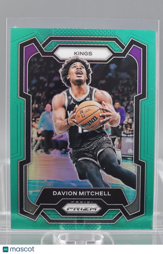 Davion Mitchell 2023-24 Panini Prizm Green  #227        Sacramento Kings