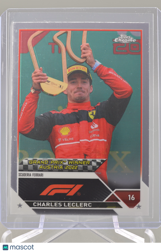 Charles Leclerc 2023 Topps Chrome Formula 1 #154 Grand Prix Winner Austria 2022