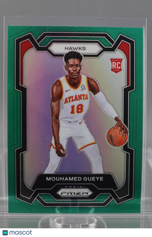 Mouhamed Gueye 2023-24 Panini Prizm Green #157 Rookie Card RC Atlanta Hawks