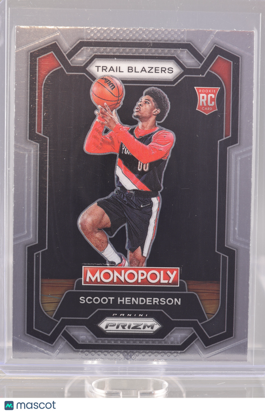 Scoot Henderson 2023 Panini Prizm Monopoly #75 Rookie Card RC Trail Blazers