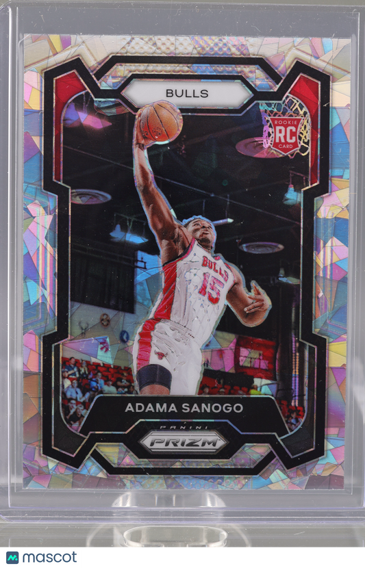 Adama Sanogo 2024 Panini Prizm #286 Cracked Ice Rookie Chicago Bulls