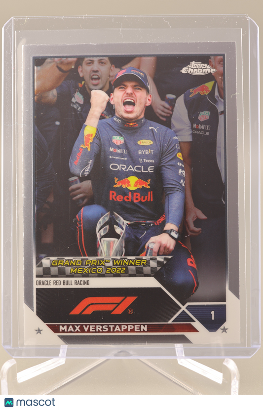 Max Verstappen 2023 Topps Chrome Formula 1 #163 Grand Prix Winner Mexico 2022