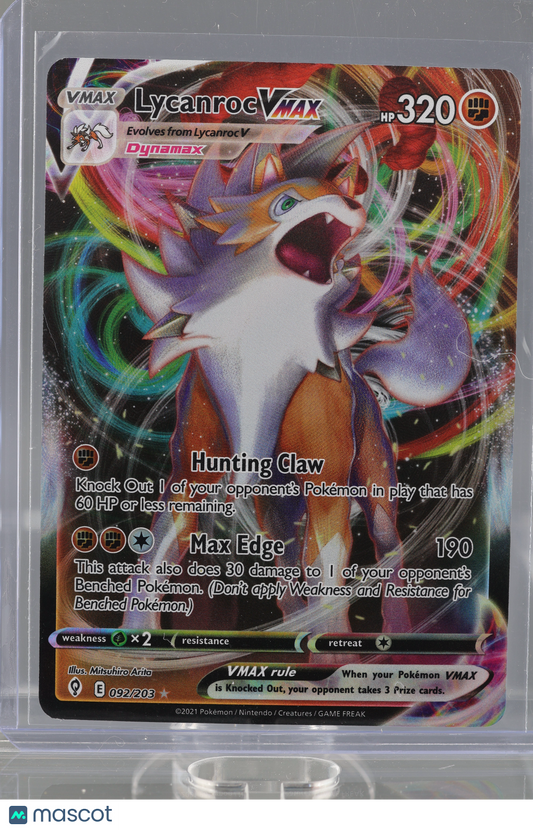 Lycanroc VMAX 2021 Pokemon TCG Evolving Skies #92