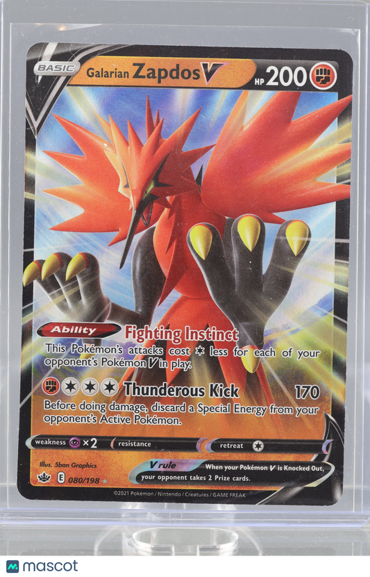 Galarian Zapdos V 2020 Pokemon TCG Sword & Shield #80