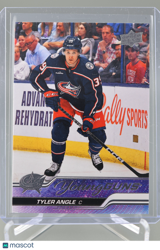 Tyler Angle 2023-24 Upper Deck Series 2 #453 Young Guns RC Blue Jackets