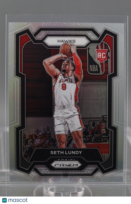 Seth Lundy 2023-24 Panini Prizm Silver  #138       Rookie Card RC Atlanta Hawks