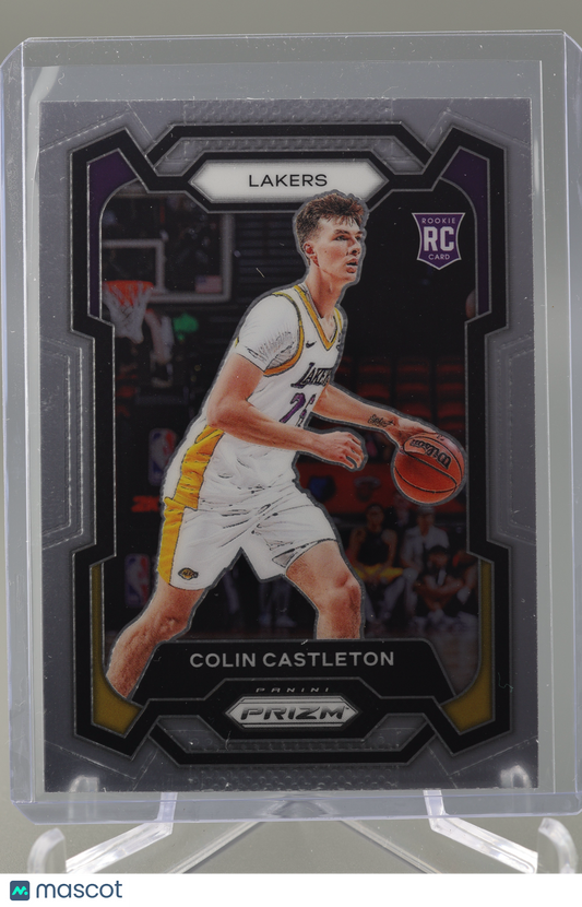 Colin Castleton 2023-24 Prizm #287 Base Rookie Card RC Los Angeles Lakers